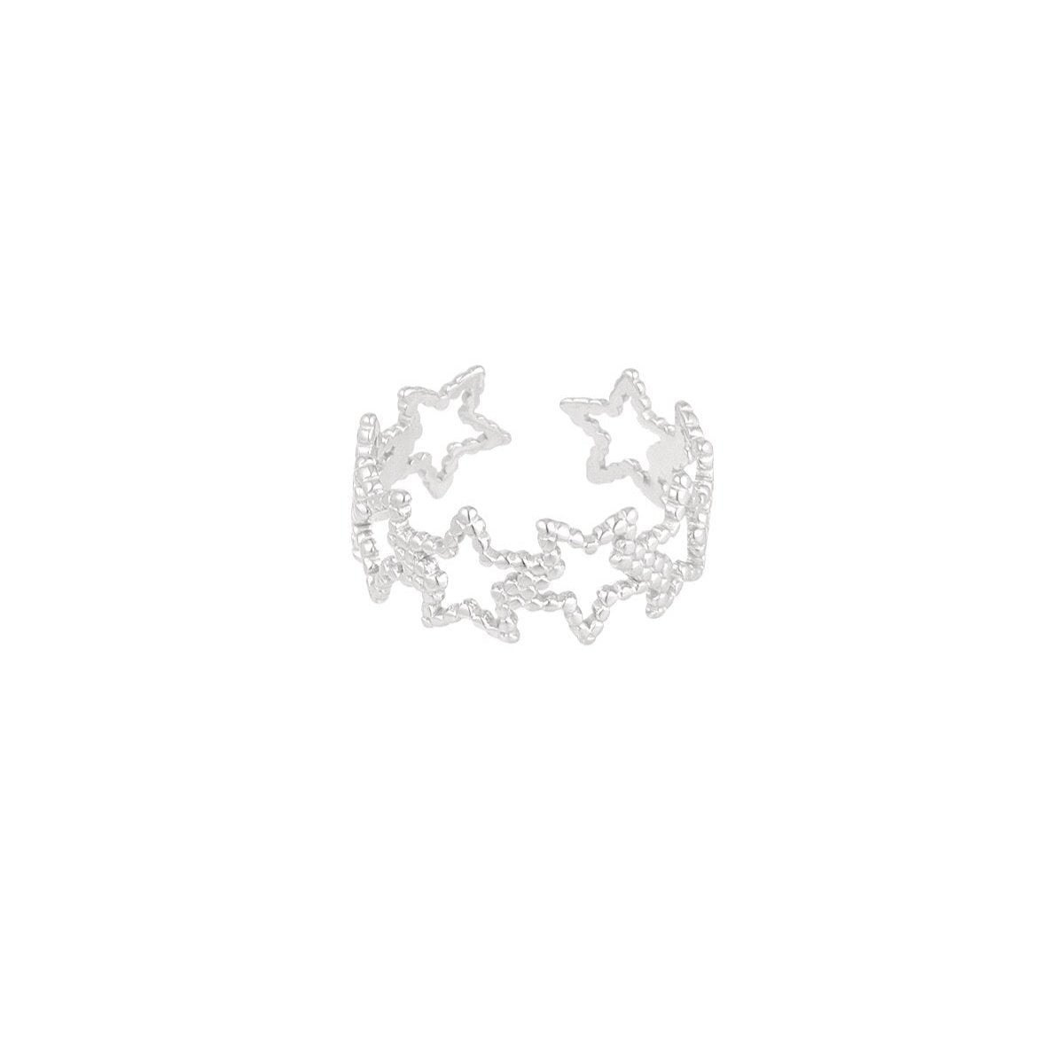 Sparkle star ring zilver