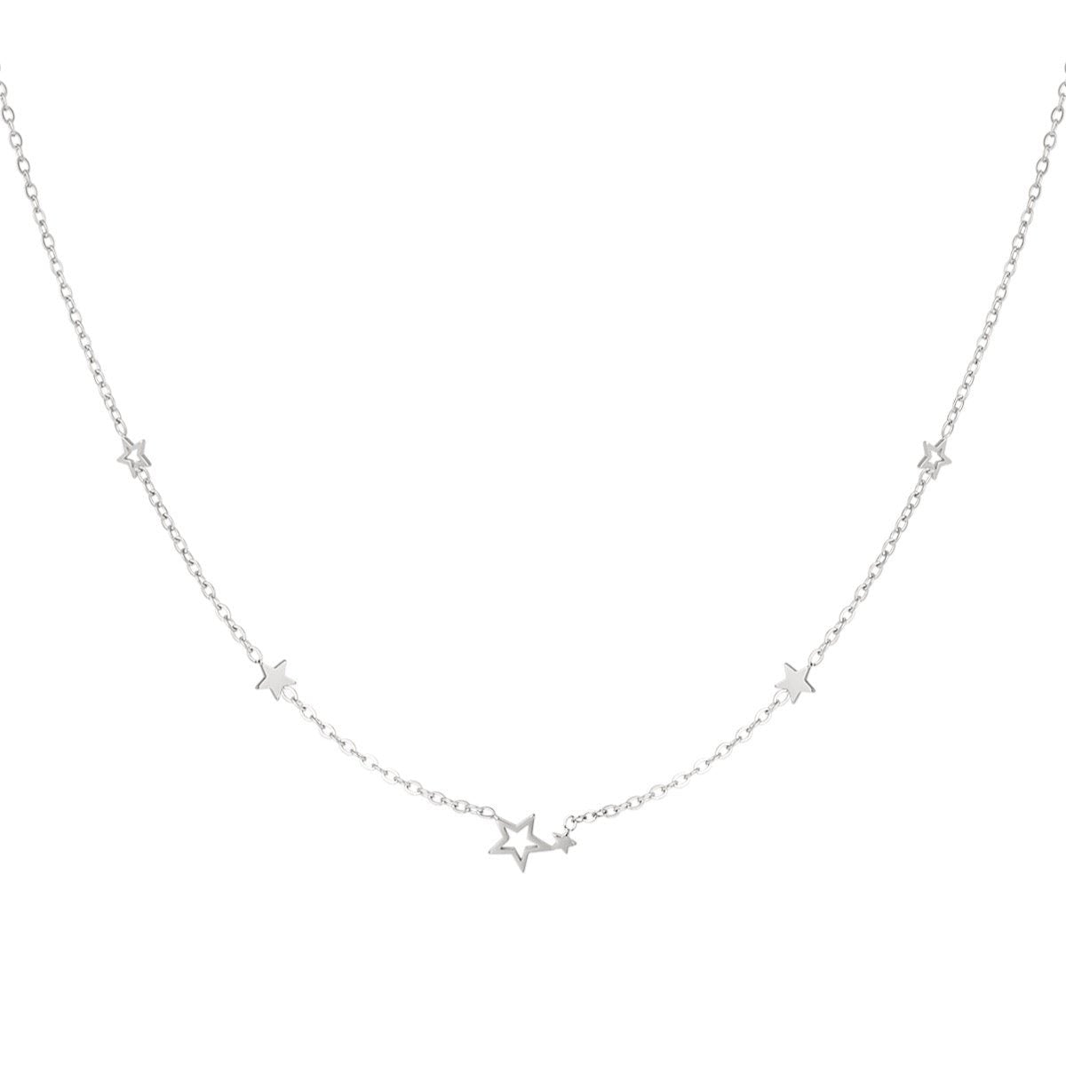 Necklace stars zilver