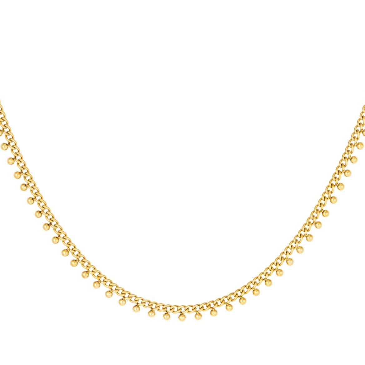 Coin necklace goud