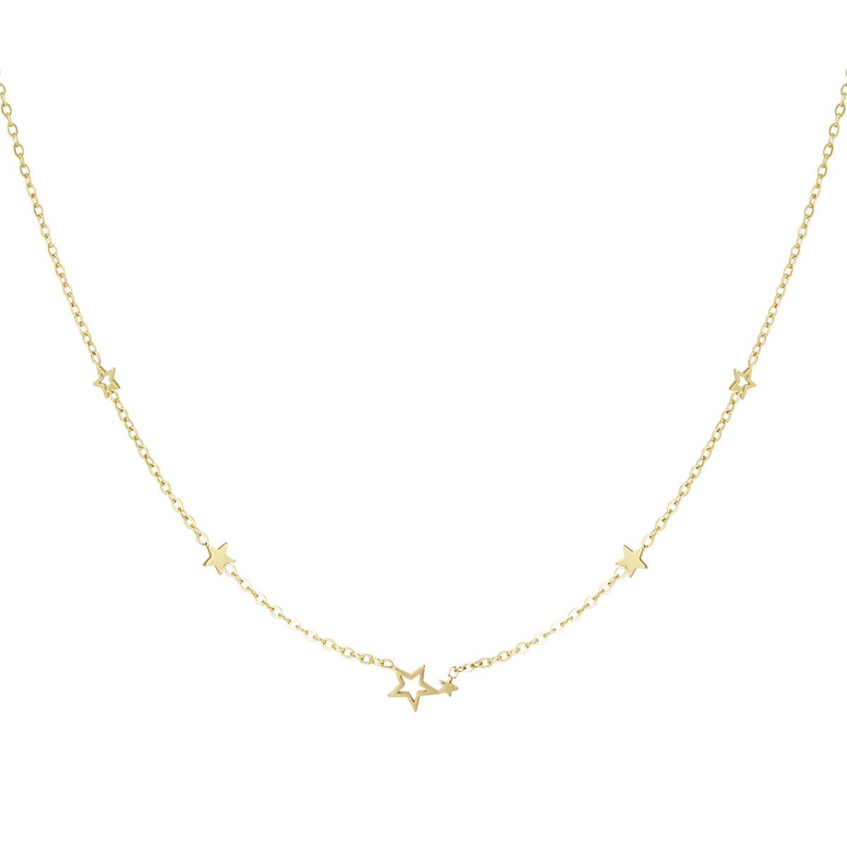 Necklace stars goud