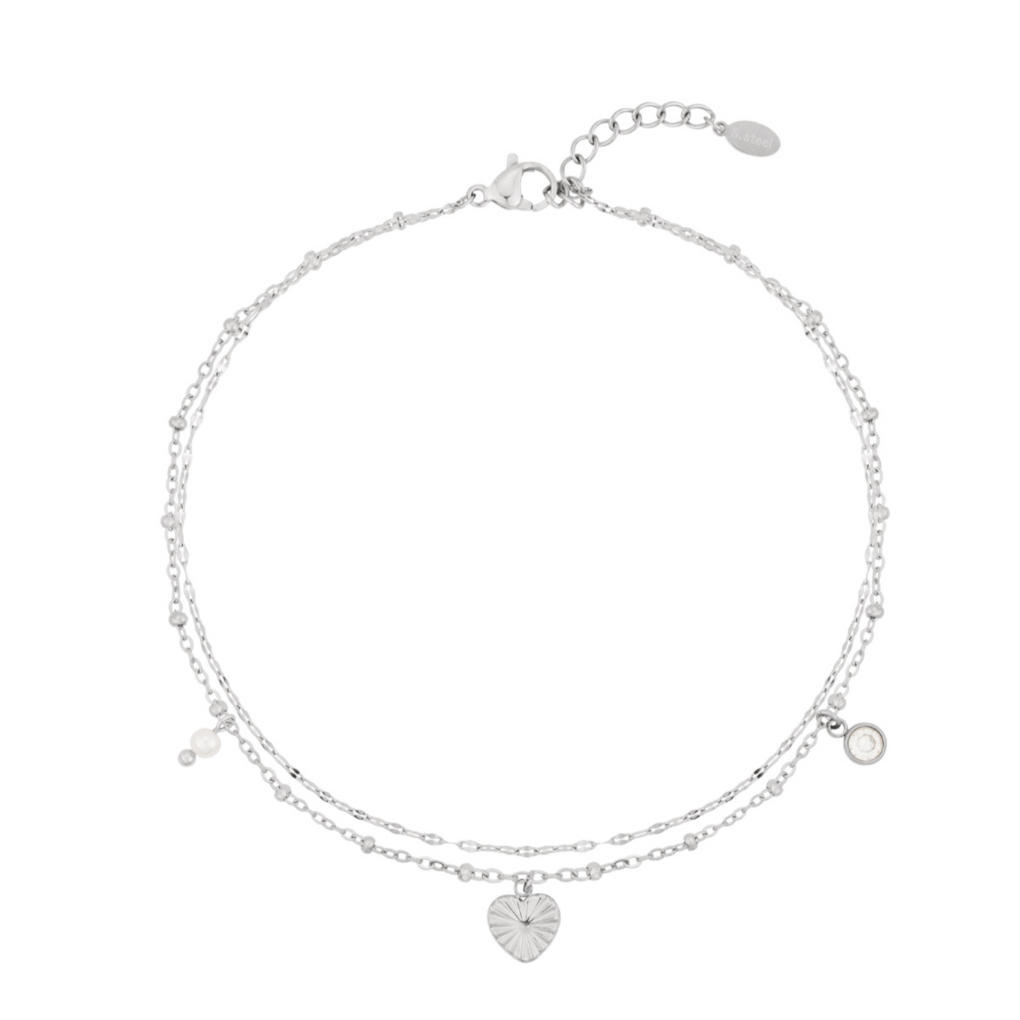 Love love enkelbandje zilver