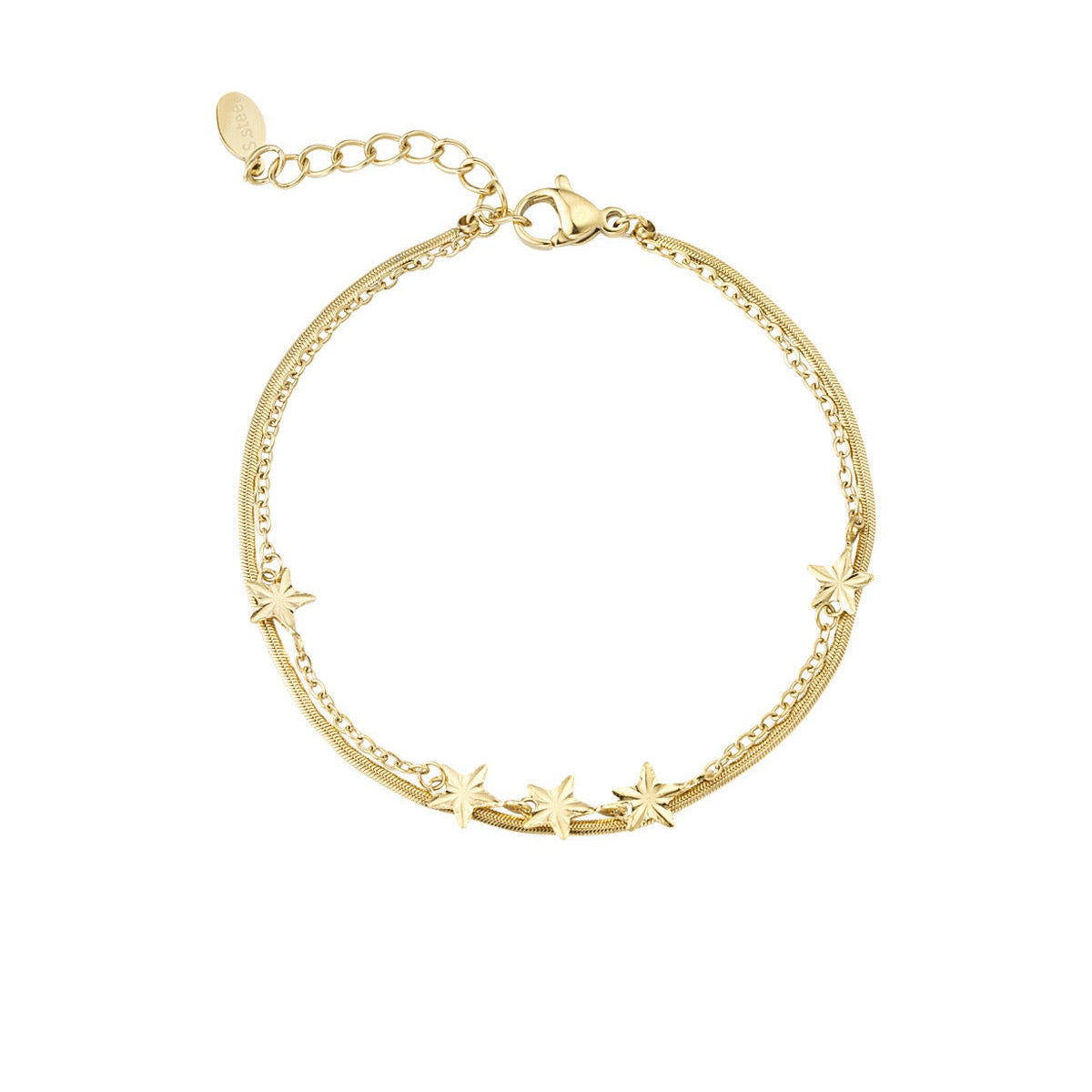 Starry layers bracelet goud