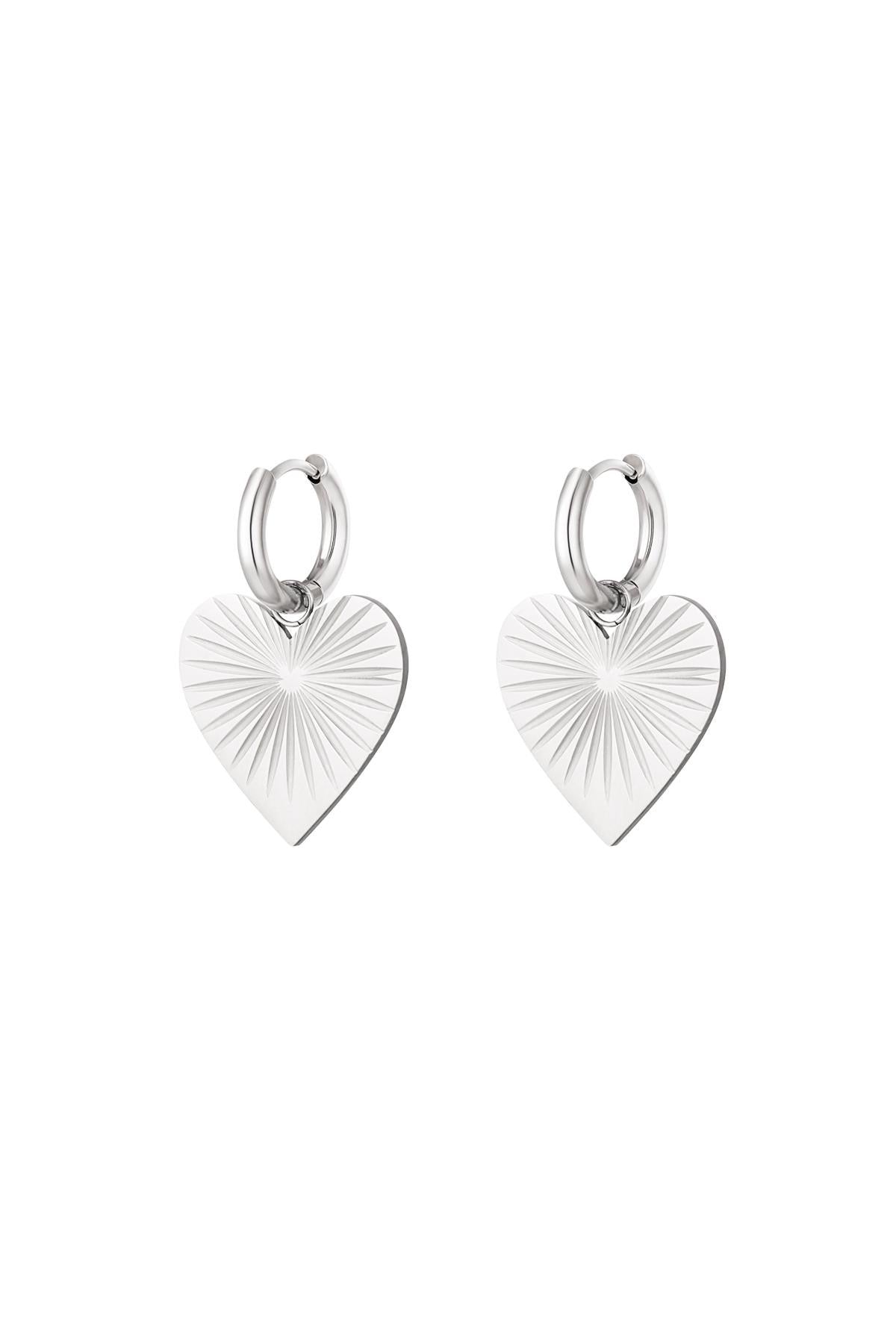 Earrings with heart zilver