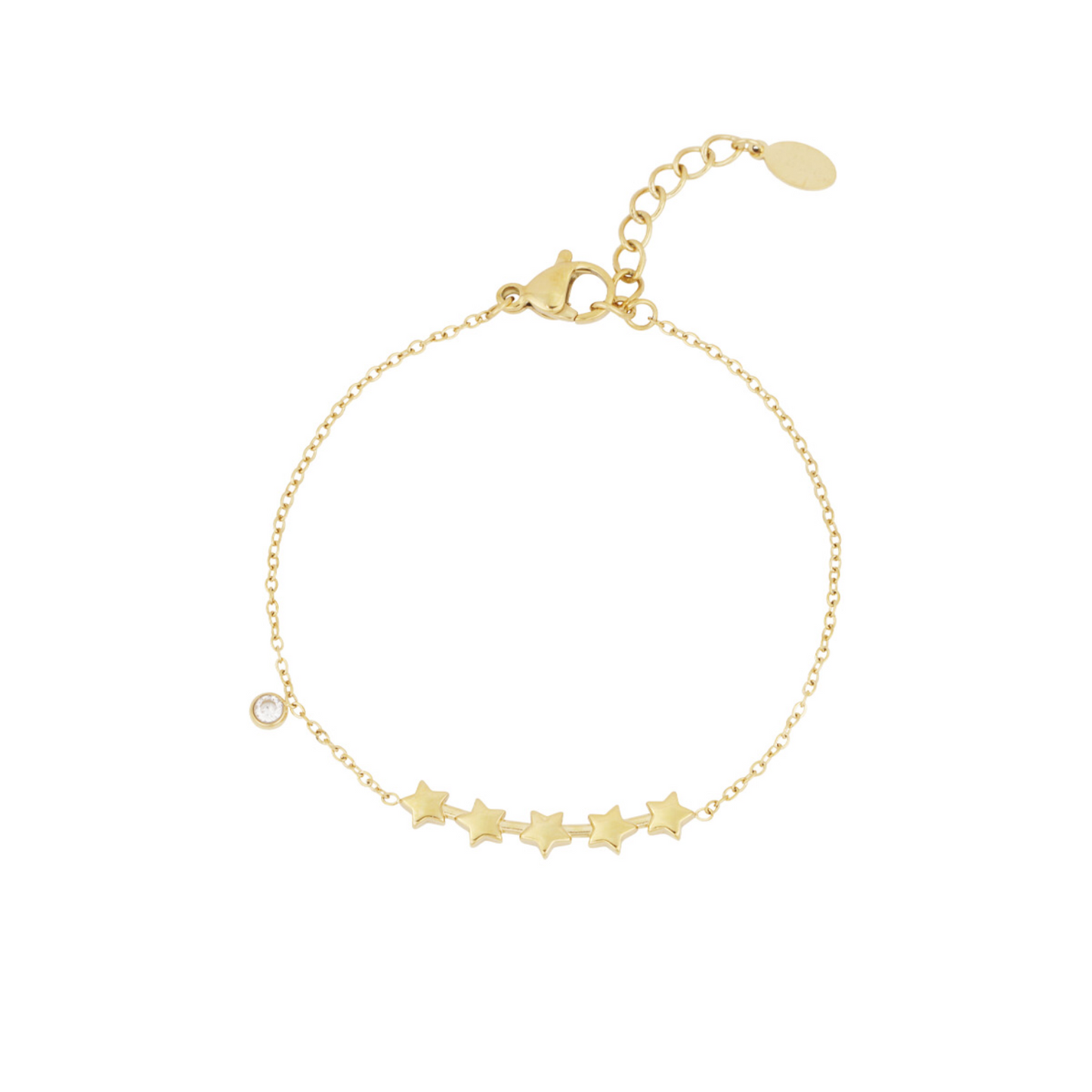 Sparkle star armband goud