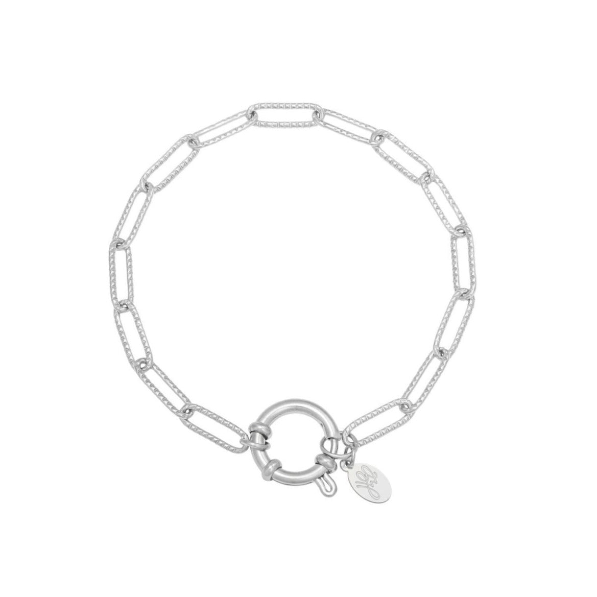 Schakel bracelet zilver