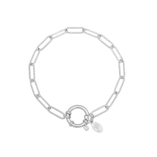 Schakel bracelet zilver