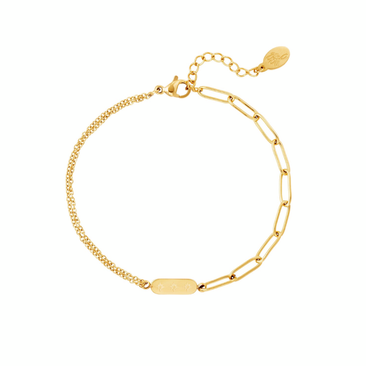 Sun bracelet goud