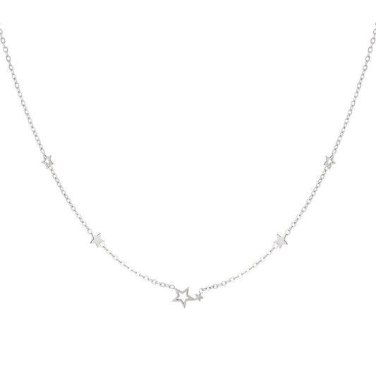 Necklace stars zilver