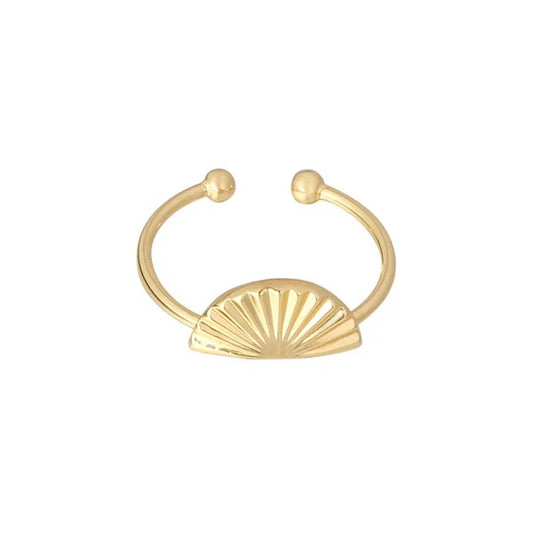 Shell ring goud