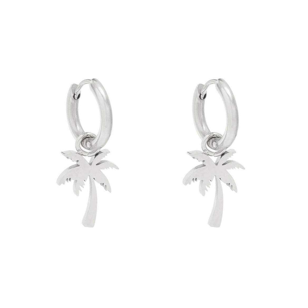 Palmboom earrings zilver