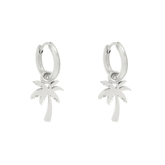 Palmboom earrings zilver