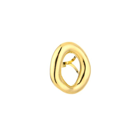 Open cirkel ring goud