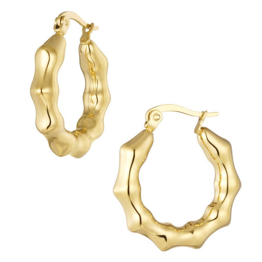 Bamboo hoops small goud