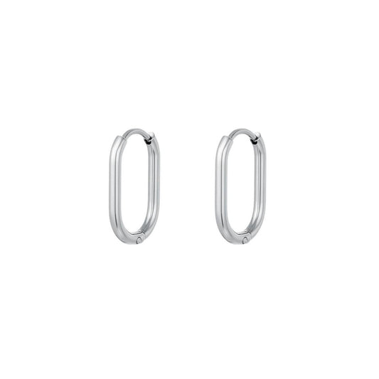 Ovale earrings zilver