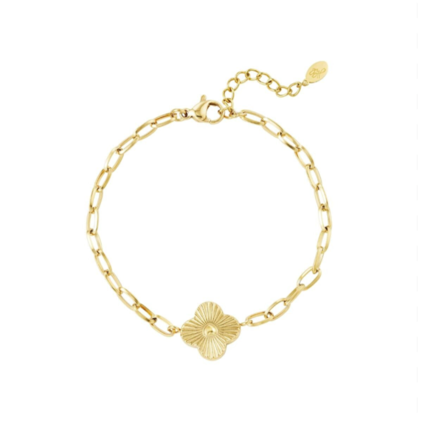 One klaver bracelet goud