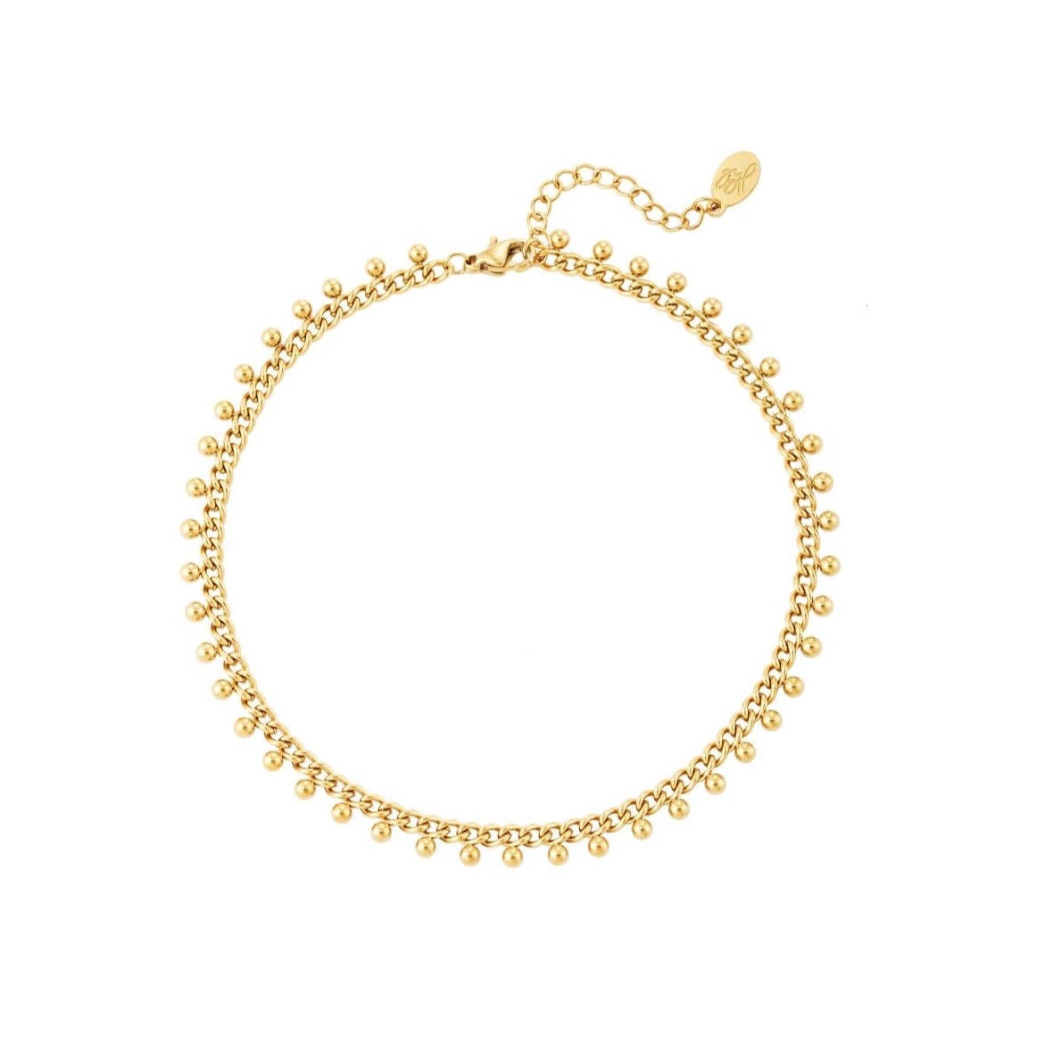 Small coins bracelet goud