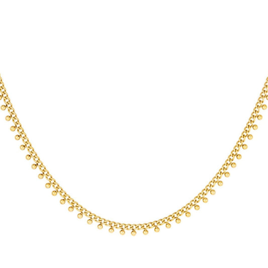 Coin necklace goud