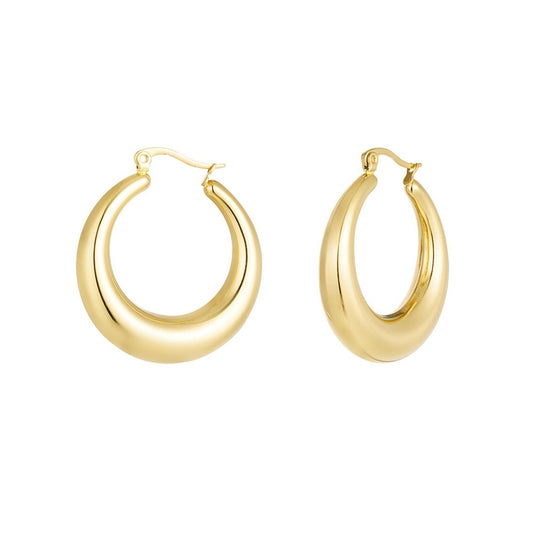 Big hoop earrings goud