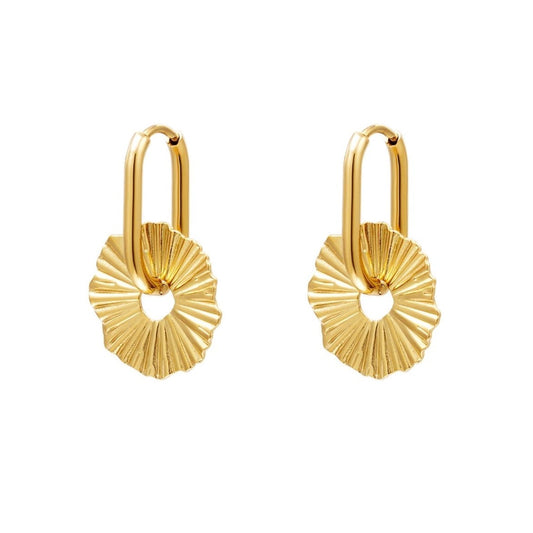 Flower earrings goud