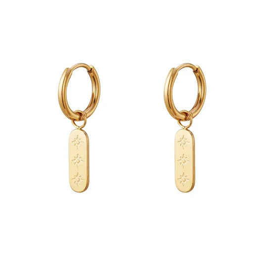 Sun earrings goud