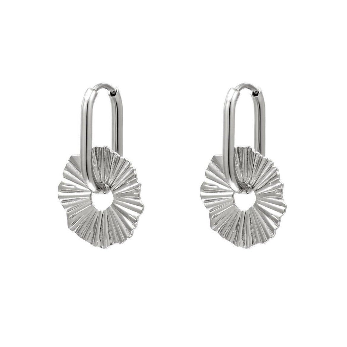 Flower earrings zilver