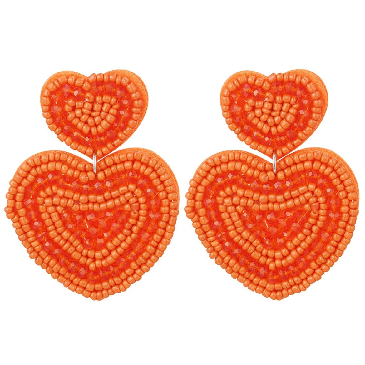 earrings big heart oranje