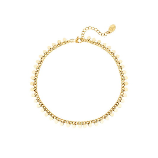 Full heart bracelet goud