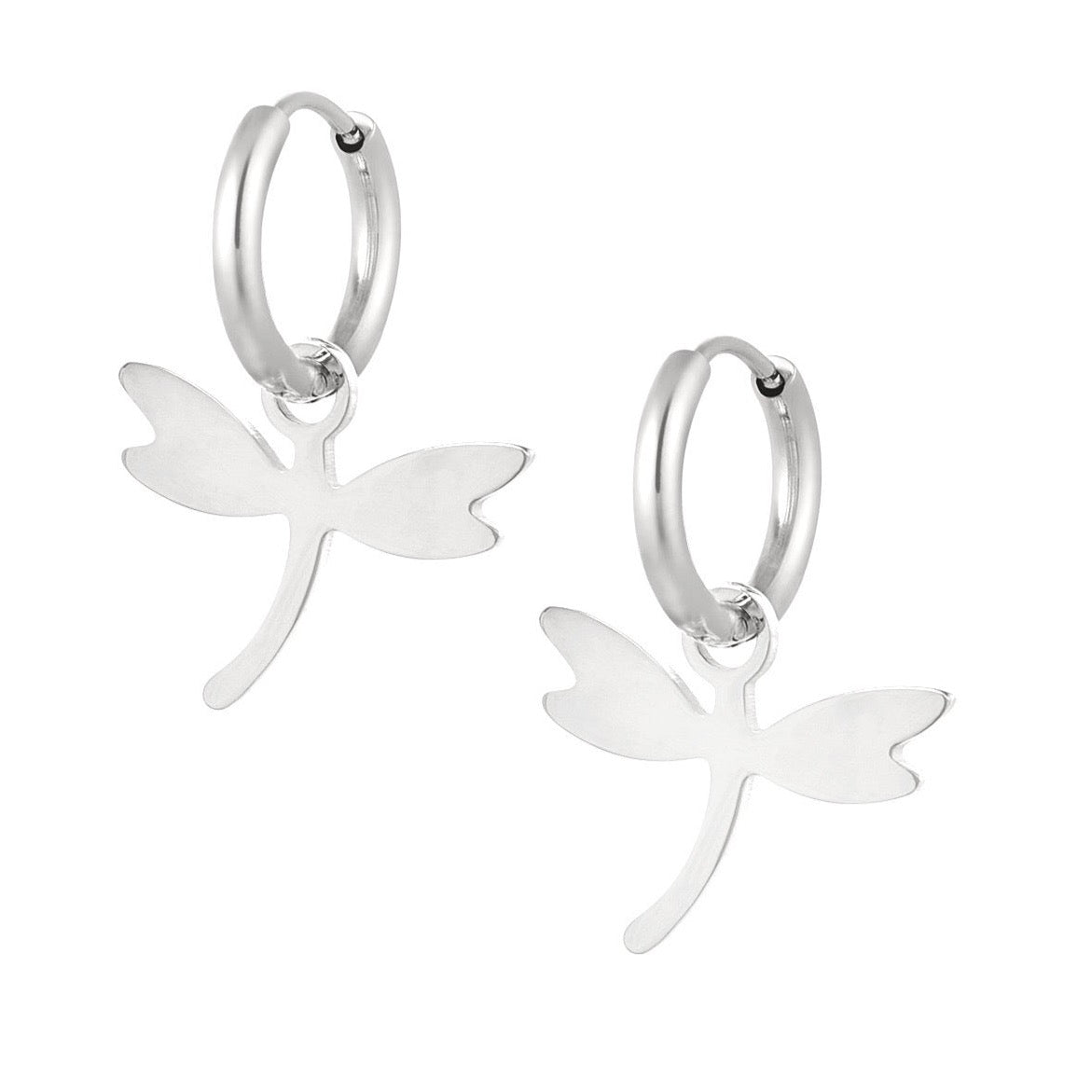 Libelle earrings zilver