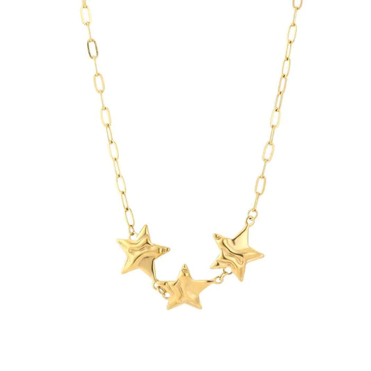 Big 3 stars ketting goud