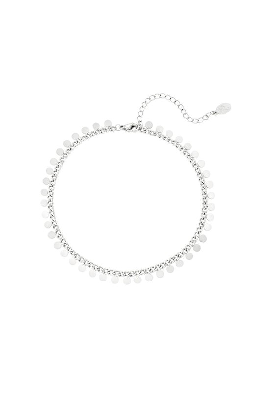 Coin anklet zilver