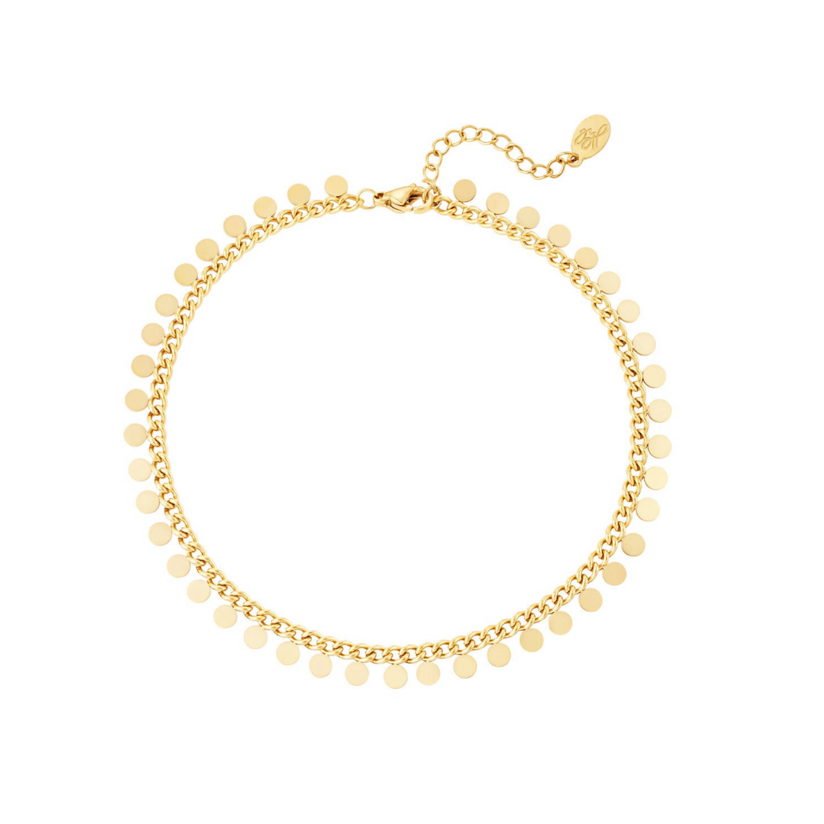 Coin bracelet goud