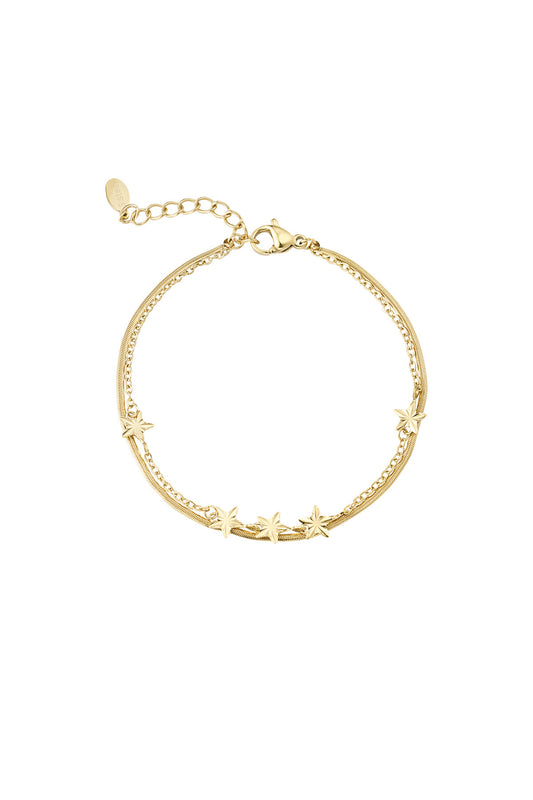 Starry layers bracelet goud