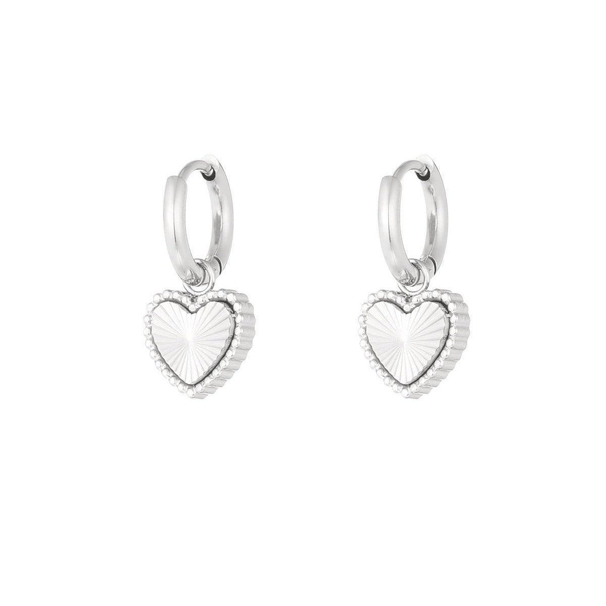 Fine heart earrings zilver