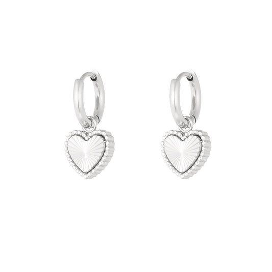 Fine heart earrings zilver