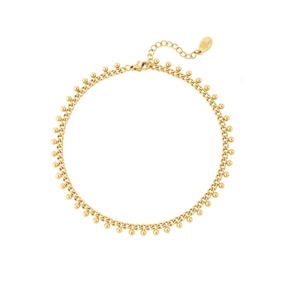 Coin anklet goud