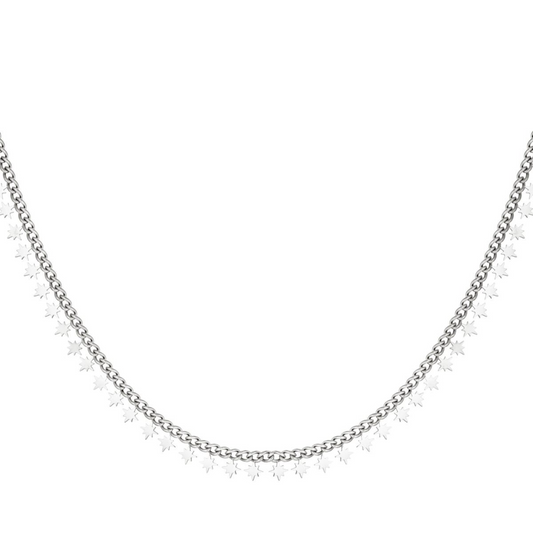 Fonkelde star ketting zilver