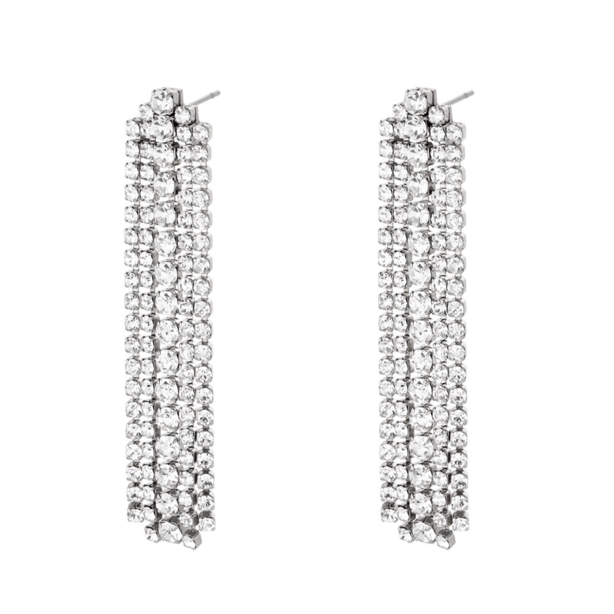 Sparkling  earrings zilver