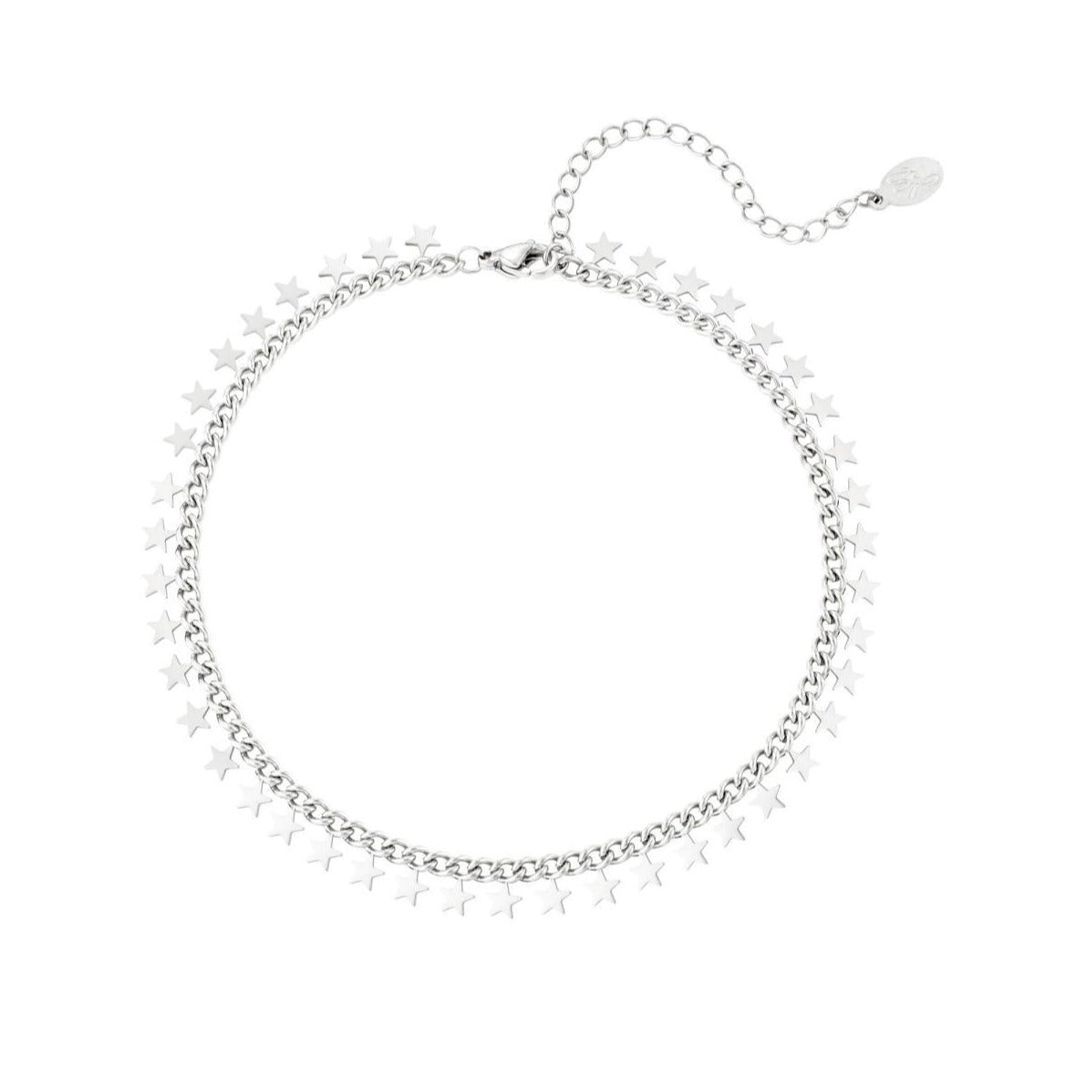 Sterren anklet zilver