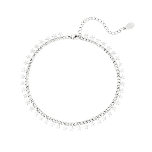 Sterren anklet zilver