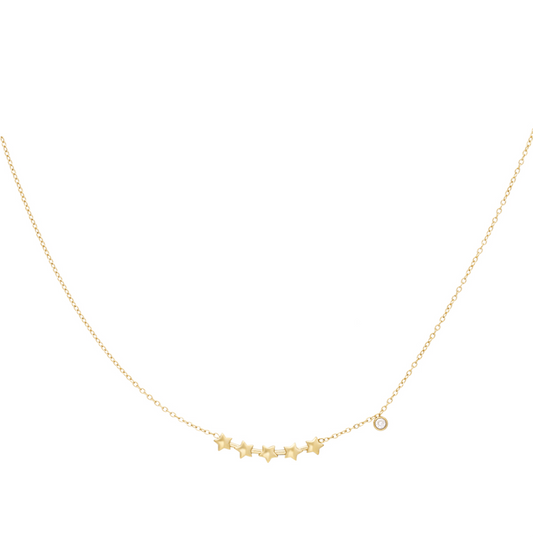 Sparkle star ketting goud