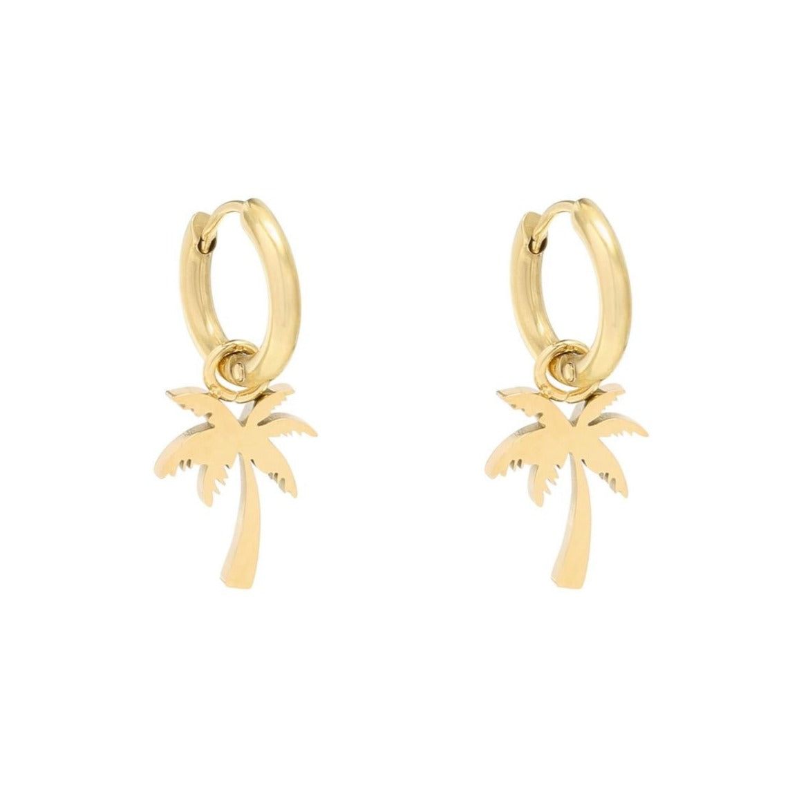 Palmboom earrings goud