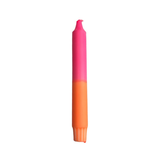 Kaars fel roze / oranje