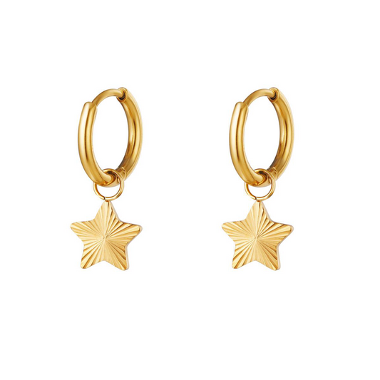 Little star oorbellen goud