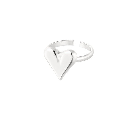 Classy heart ring zilver