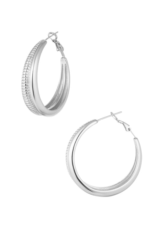 Flori hoops zilver