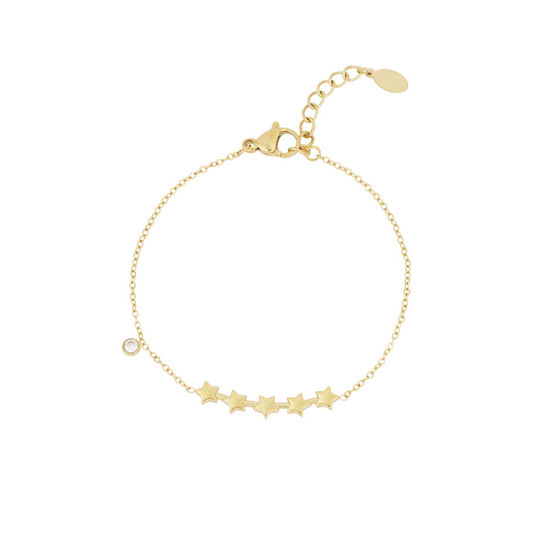 Sparkle star armband goud