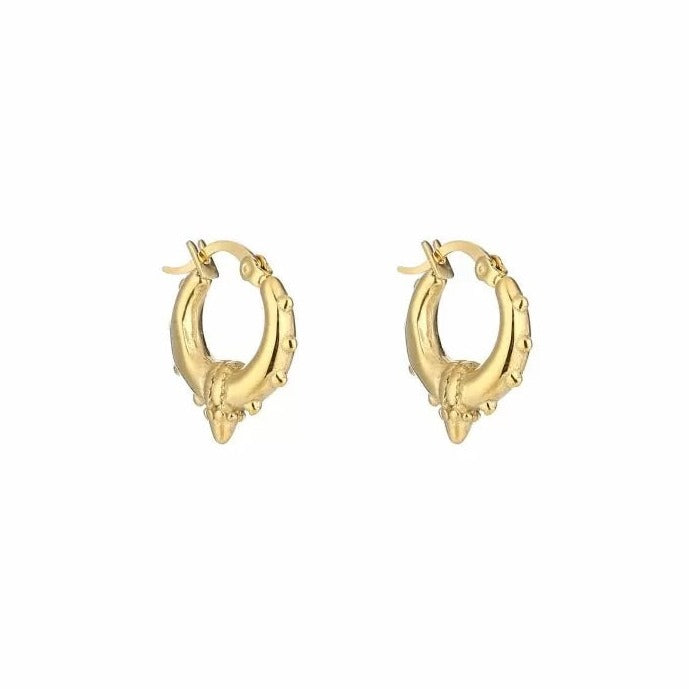 Bali hoop earrings goud