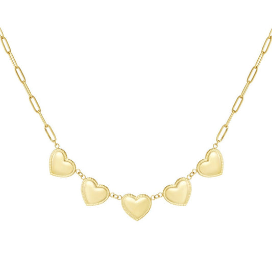 Small heart necklace goud